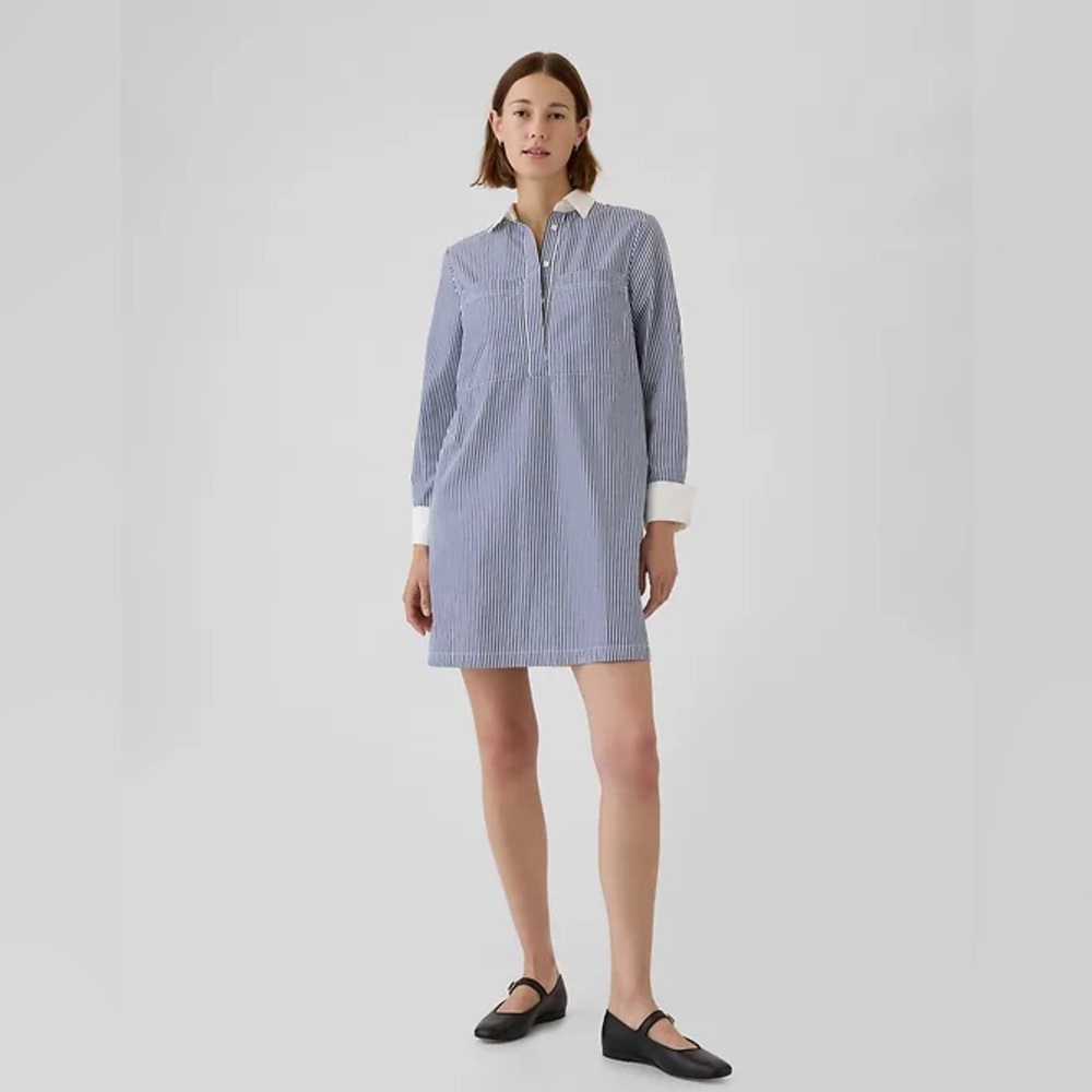 GAP Navy and White Striped Dress